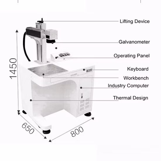 Tragbare 50-W-Faserlaserbeschriftungsmaschine für Farbschmuck, CNC-Gravur für Metallschneiden, Kunststoff, 3D-Logo, Goldkette, Nummernschild, Galvo-YAG-Untergrunddruck